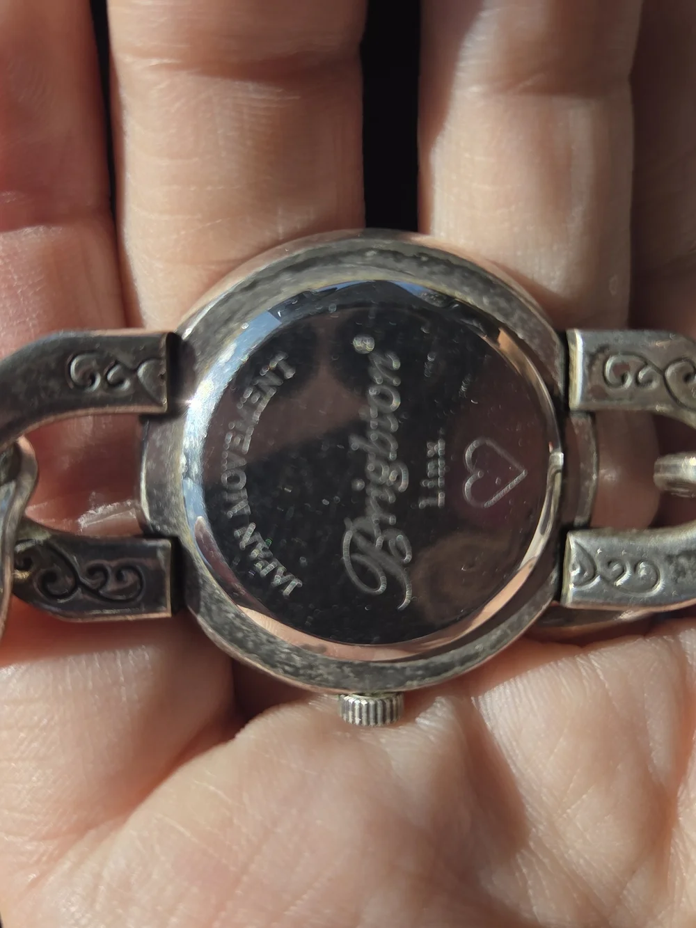 Brighton Silver Swirl Bracelet Watch - White Dial